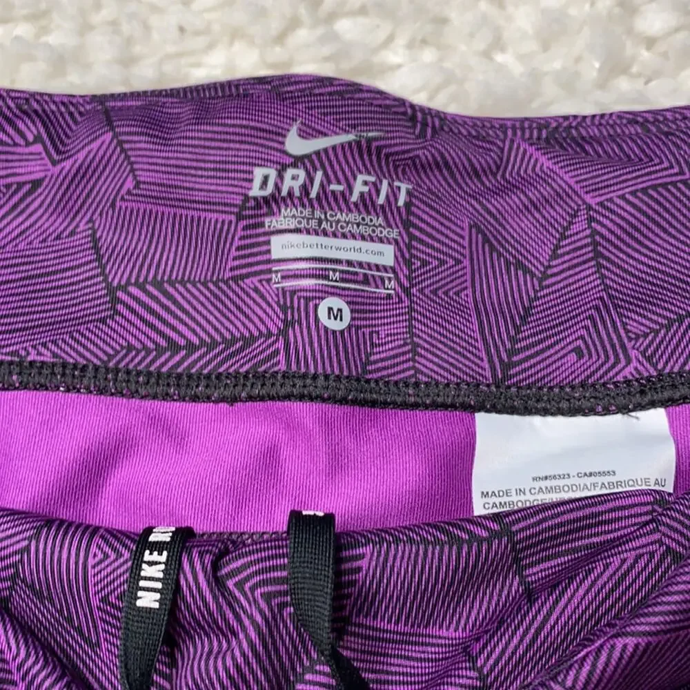 Purple Patterned Nike DriFit Leggings CC5